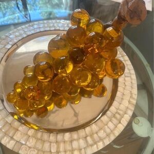 Vintage lucite Amber Glass Grape Cluster like new